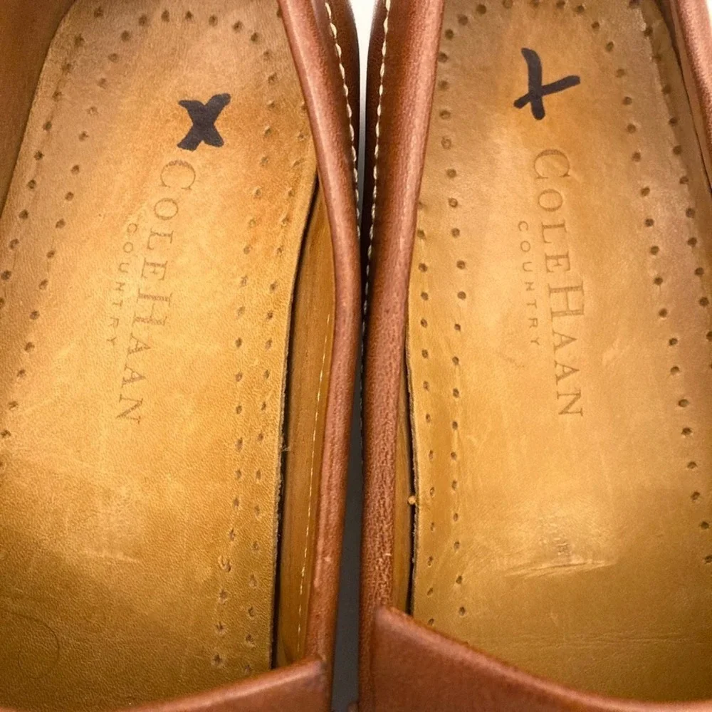 Cole Haan Country Womens 7B Loafers Brown Leather Kiltie Shoes 011188 EUC